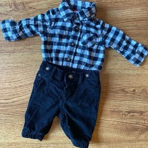CARTERS Flannel and Corduroy Outfit